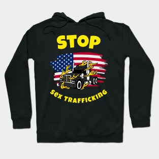 American Trucker, Stop Sex Trafficking BlkY Hoodie